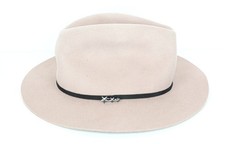 Maison Scotch Donna Cappello Fedora OS Rosa Pura Lana Stella Spilla Casual Wear