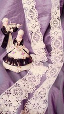 PIZZI E MERLETTI PREGIATI DENTELLE,LACE: BORDO  cm 5 BIANCO