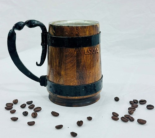 Wooden beer mug barrel - wooden,