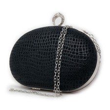 Pochette nera elegante glitter