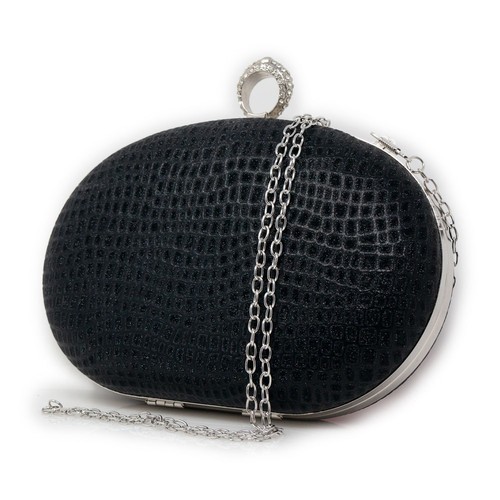 Pochette nera elegante - , glitter