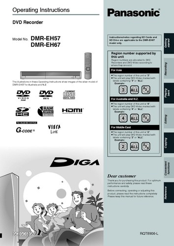 Panasonic dmr eh57 eh67 - panasonic, dmr-eh57
