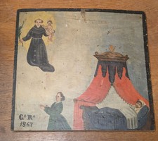 Lavagna votiva 1867 ex voto