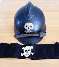 MILITARIA LOTTO ARDITO FIUMANO 1919 ELMETTO + FASCIA DA VITA ARDITI WW1 REI KUK 