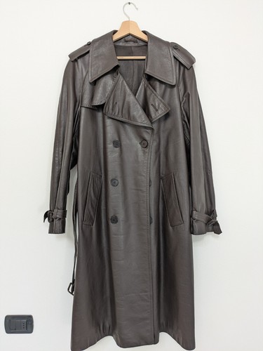 Brooklin trench pelle marrone - brooklin,