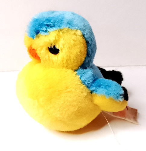 Pulcino uccellino blu 80s - pulcino,