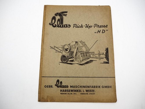 Claas pickup press manuale - claas,