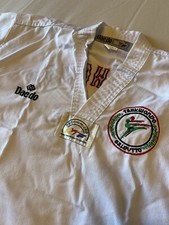 Daedo WTF seoul dobok taekwondo colletto bianco suit uniform gear WTF-140cm