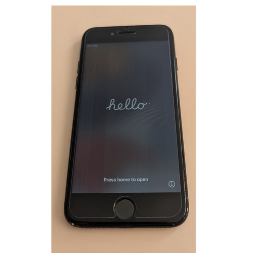 Apple iphone black 128gb - 7,