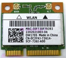 Modulo Wi-Fi Bluetooth Mini PCIe DW1705 0C3Y4J PC Dell Inspiron 3847