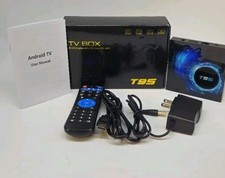 Android TV Box T95 6K Ultra HD lettore multimediale quad core con telecomando HDMI e alimentazione