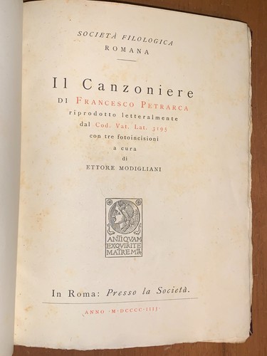 Canzoniere filologico di - canzoniere,