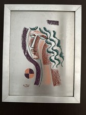 Serigrafia su metallo Di Mario Tozzi 1975 originale autenticata 380/500