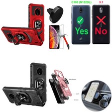 Custodia telefono per Nokia C200 (N151DL) protezione schermo/custodia anello ammortizzante