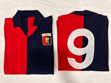 Maglia Genoa N°9 Roberto Pruzzo 1976/77 Lanetta Calcio Vintage Rossoblu