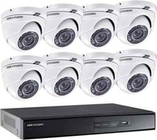 Kit Videosorveglianza Hikvision con 8 telecamere dome full hd 2,8 dvr 8 canali