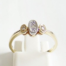 Anello oro 333 diamanti 8 kt