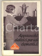 1929 PROTOS Apparecchi elettrici per usi domestici - Catalogo 84 pp.