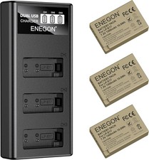 Pacchetto Da 3 LP-E17 1500Mah Batteria + Caricabatterie LCD a 3 Slot,   canon