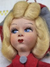 Piccola Testa Figura d'epoca vintage Lenci o Stile Lenci da appendere 