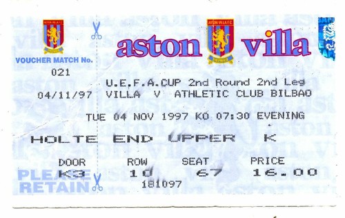 Biglietto aston villa - ec,