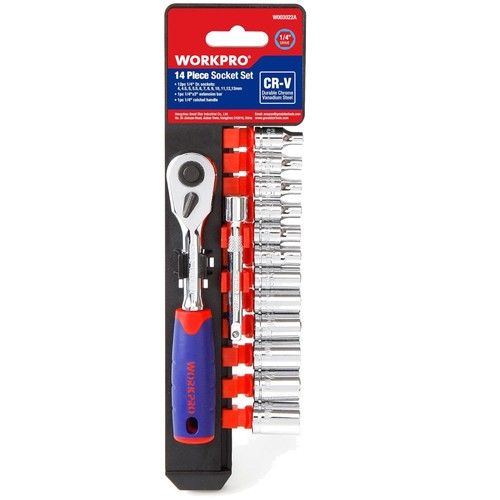 Set chiavi cricchetto 4 - chiavi, 1/4"
