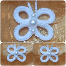 10 Farfalle Bianche uncinetto