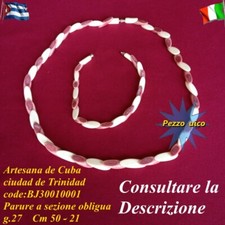 Parure Collana + Bracciale Osso di Toro Arte Cubana Trinidad Pezzo unico