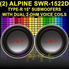 (2) ALPINE SWR-1522D 4000W 15"