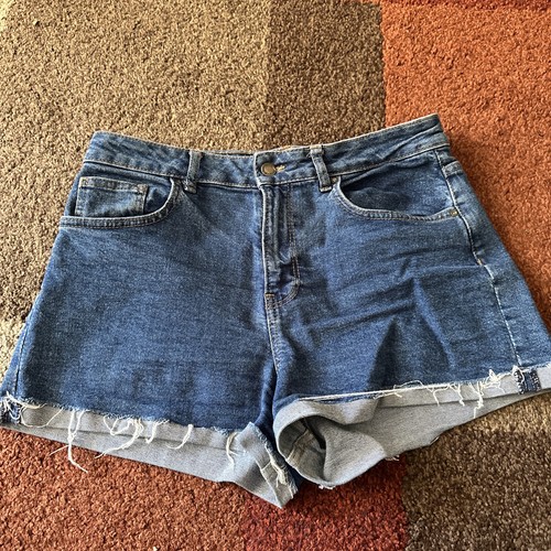 Jeans corti denim vita alta