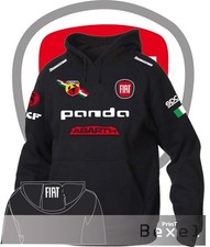 Felpa Panda Abarth Fiat Auto Sport Logo Racing Unisex Personalizzata 100% Cotone