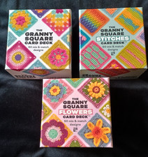 GRANNY SQUARE CARD DECKS - GRANNY SQUARES OR FLOWERS OR STITCHES - PICK & MIX