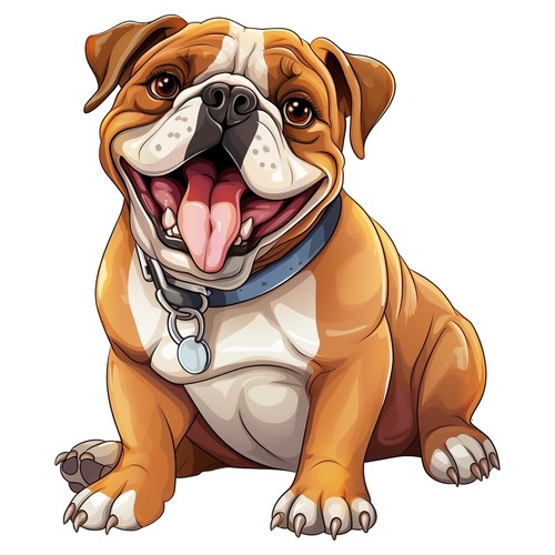 Adesivi auto bulldog inglese - bulldog,