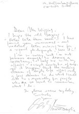 Oscar Ghiglia - Lettera firmata a mano