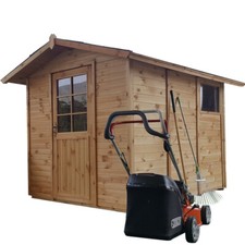 Casetta in legno per ricovero attrezzi 194 x 244 x H 210 cm sp. 19 mm porta i...