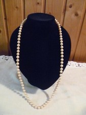 COLLANA PERLE VINTAGE UNICO FILO 73 CM COSTUME TEATRO VENEZIA PERLA DIAM 7 MM