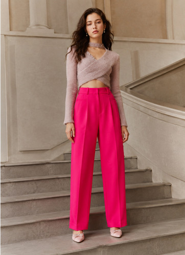 Zara high waisted fuchsia pink - high,