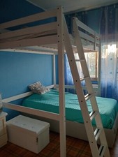 Stora di Ikea struttura letto a soppalco 140x200cm, bianco 