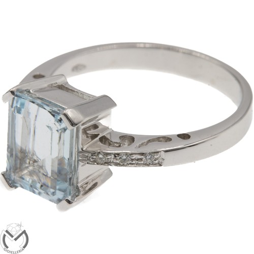 Anello oro bianco kt 750 - anello,