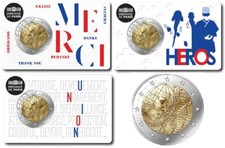 FRANCIA - 3 x 2 Euros Commemorativi 2020 COIN CARD " Ricerca Medica "