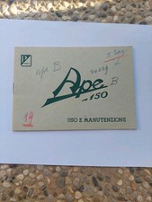 Libretto uso e manutenzione Piaggio Ape B 150 originale