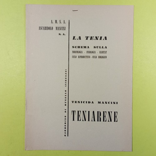 Tenia mancini ruffoni 1964 - tenia,