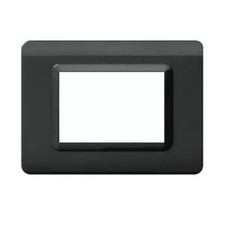 Placca tecnopolimero S44 colore grigio scuro 3 Moduli Ave 44PY03GSL
