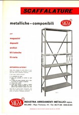 1965 MILANO Ditta SAGSA Arredamenti metallici *Catalogo scaffalature ILLUSTRATO