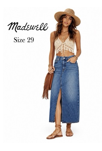 Gonna jeans denim midi