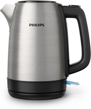Philips Bollitore Elettrico 1,7 L Coperchio a Molla, Spia Luminosa, in Acciaio