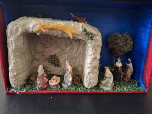 Presepe artigianale scatola - presepe,