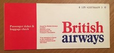 British European Airways biglietto aereo Londra-Bruxelles anno 1976