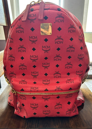 Zaino mcm rosso forte con - mcm,