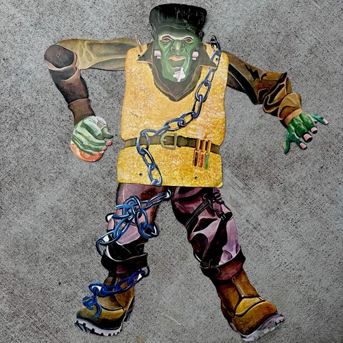 Vintage frankenstein cartone - vintage,